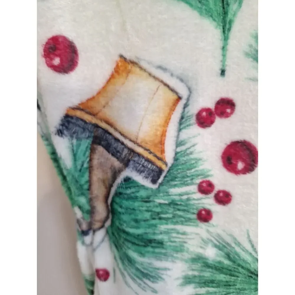 A Christmas Story Silk Touch Plush Throw Blanket Leg Lamp 50 X 70